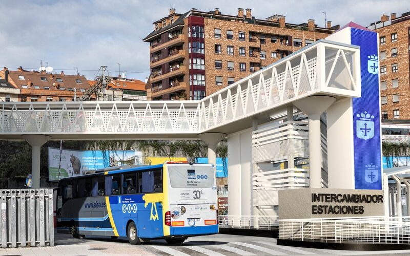 Licitada la obra que conectará las estaciones de autobús y tren de Oviedo a través de una pasarela